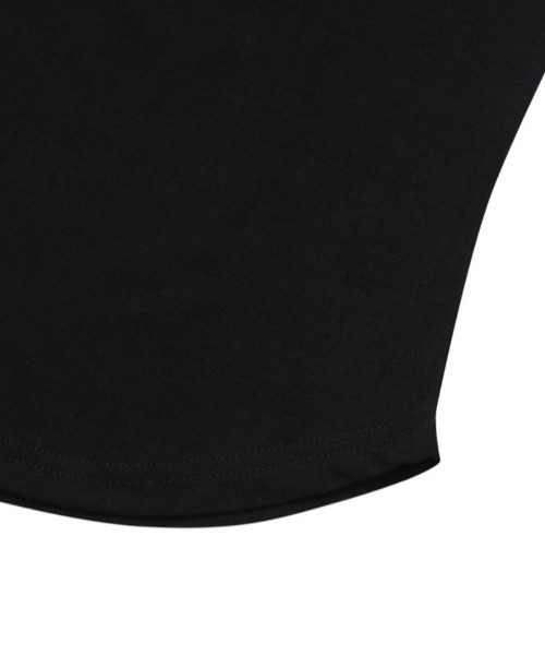 MUCENT（ムセント）の「A'GEM/9 × .kom 『MUCENT/ムセント』ONYX SIGNATURE LOGO V-NECK HALF TEE/オニキスシグニチャーロゴVネック半袖Tシャツ（Tシャツ/カットソー・レディース・ホワイト/ブラック/ベージュ/チャコールグレー/グレー・FREE）」の17枚目の写真