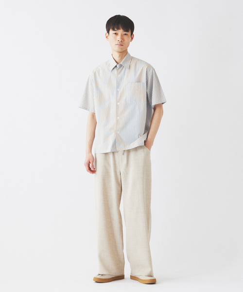 JOURNAL STANDARD relume(ジャーナルスタンダード レリューム)の「JAMES FABRIC ストライプ&チェック スクエアシャツ(シャツ/ブラウス・メンズ・ブルー/ネイビー/ブルー系その他・MEDIUM/LARGE)」の5枚目の写真