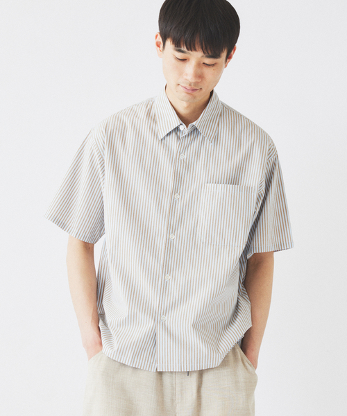 JOURNAL STANDARD relume(ジャーナルスタンダード レリューム)の「JAMES FABRIC ストライプ&チェック スクエアシャツ(シャツ/ブラウス・メンズ・ブルー/ネイビー/ブルー系その他・MEDIUM/LARGE)」の10枚目の写真