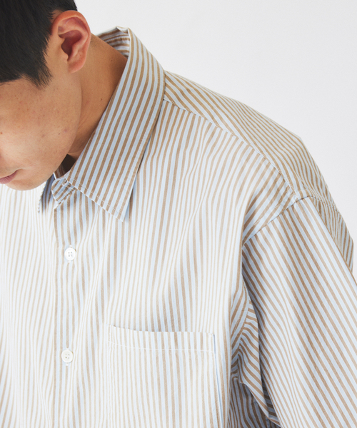 JOURNAL STANDARD relume(ジャーナルスタンダード レリューム)の「JAMES FABRIC ストライプ&チェック スクエアシャツ(シャツ/ブラウス・メンズ・ブルー/ネイビー/ブルー系その他・MEDIUM/LARGE)」の11枚目の写真