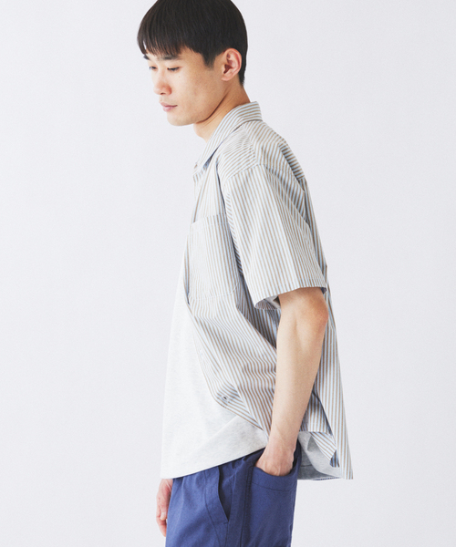 JOURNAL STANDARD relume(ジャーナルスタンダード レリューム)の「JAMES FABRIC ストライプ&チェック スクエアシャツ(シャツ/ブラウス・メンズ・ブルー/ネイビー/ブルー系その他・MEDIUM/LARGE)」の13枚目の写真
