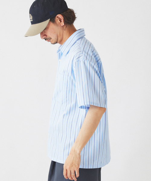 JOURNAL STANDARD relume(ジャーナルスタンダード レリューム)の「JAMES FABRIC ストライプ&チェック スクエアシャツ(シャツ/ブラウス・メンズ・ブルー/ネイビー/ブルー系その他・MEDIUM/LARGE)」の17枚目の写真
