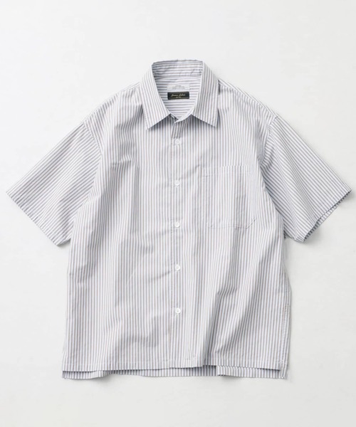 JOURNAL STANDARD relume(ジャーナルスタンダード レリューム)の「JAMES FABRIC ストライプ&チェック スクエアシャツ(シャツ/ブラウス・メンズ・ブルー/ネイビー/ブルー系その他・MEDIUM/LARGE)」の3枚目の写真