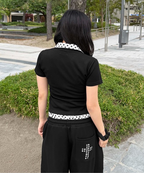 sedacle(セダクル)の「レイヤードスキッパーポンチTEE(Tシャツ/カットソー・レディース・オフホワイト/ブラック系その他/ブラック/ネイビー・X-SMALL/MEDIUM/LARGE)」の22枚目の写真