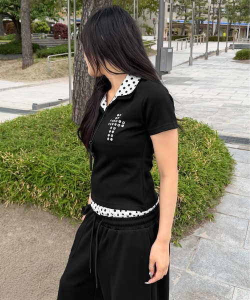 sedacle(セダクル)の「レイヤードスキッパーポンチTEE(Tシャツ/カットソー・レディース・オフホワイト/ブラック系その他/ブラック/ネイビー・X-SMALL/MEDIUM/LARGE)」の21枚目の写真