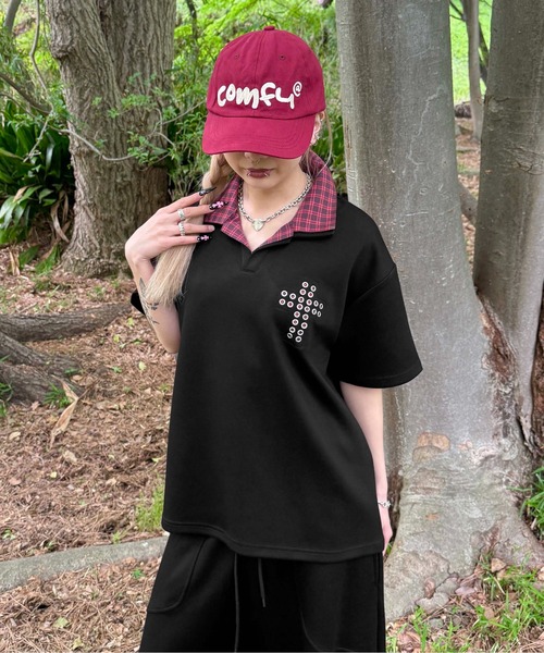 sedacle(セダクル)の「レイヤードスキッパーポンチTEE(Tシャツ/カットソー・レディース・オフホワイト/ブラック系その他/ブラック/ネイビー・X-SMALL/MEDIUM/LARGE)」の10枚目の写真