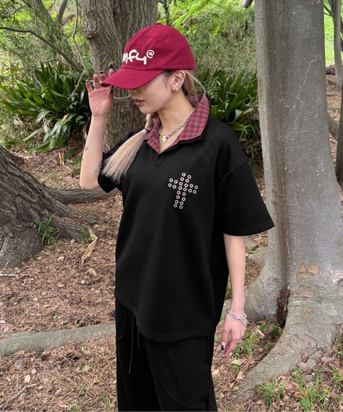 sedacle(セダクル)の「レイヤードスキッパーポンチTEE(Tシャツ/カットソー・レディース・オフホワイト/ブラック系その他/ブラック/ネイビー・X-SMALL/MEDIUM/LARGE)」の11枚目の写真