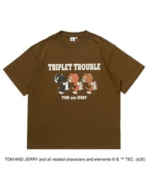 ノーブランド Tom and Jerry フロントグラフィックTシャツ(フラフ、マフ、パフ)