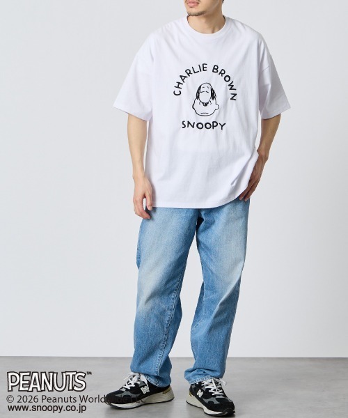 PEANUTS（ピーナッツ）の「[PEANUTS×JEANS FACTORY/ピーナッツ×ジーンズ ファクトリー] チャーリー・ブラウン / スヌーピー / 刺繍プリントTシャツ（Tシャツ/カットソー・レディース・スミクロ/グレイッシュベージュ/ホワイト・S/M/L）」の4枚目の写真