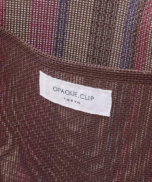 OPAQUE.CLIP(オペークドットクリップ)の「【A4対応】マルチストライプBIGトート(トートバッグ・レディース・ブラウン系その他/ブラック・00)」の19枚目の写真