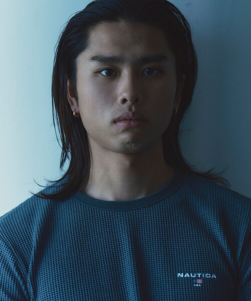 NAUTICA(ノーティカ)の「NAUTICA/ノーティカ Essentials タイトフィット L/S クルーネック ワッフル ピグメントTシャツ(Tシャツ/カットソー・メンズ・チャコールグレー/ネイビー/オリーブ・LARGE/MEDIUM/SMALL)」の4枚目の写真