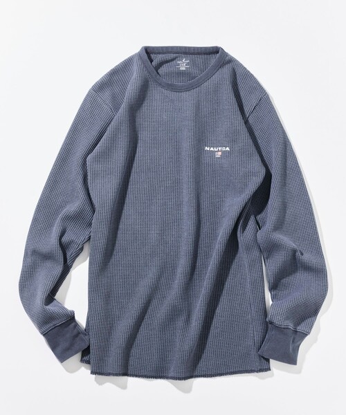 NAUTICA(ノーティカ)の「NAUTICA/ノーティカ Essentials タイトフィット L/S クルーネック ワッフル ピグメントTシャツ(Tシャツ/カットソー・メンズ・チャコールグレー/ネイビー/オリーブ・LARGE/MEDIUM/SMALL)」の16枚目の写真