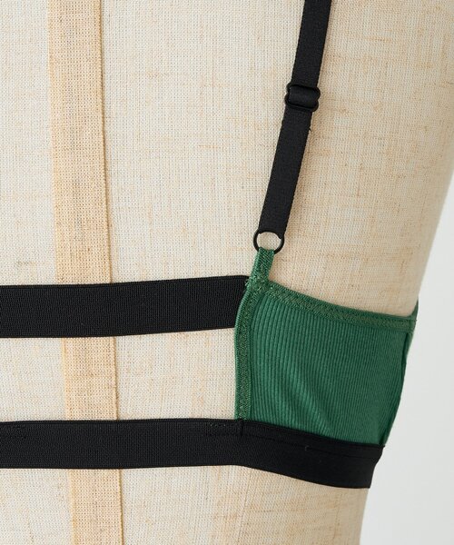 overneath(オーバーニース)の「【OVERNEATH】Bra067(キャミソール・レディース・グリーン/ライトグレー・MEDIUM/SMALL)」の9枚目の写真