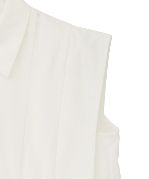 CLANE(クラネ)の「【CLANE/クラネ】PANELL PLEAT SQUARE SLEEVE SHIRTS/パネルプリーツスクエアスリーブシャツ(シャツ/ブラウス・レディース・ミント/ホワイト/ネイビー・1)」の18枚目の写真