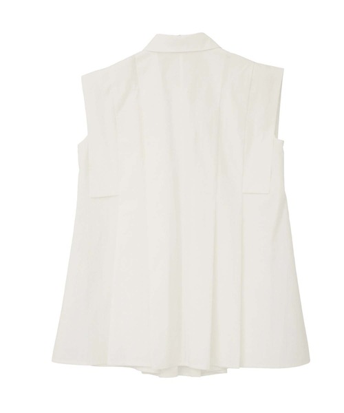 CLANE(クラネ)の「【CLANE/クラネ】PANELL PLEAT SQUARE SLEEVE SHIRTS/パネルプリーツスクエアスリーブシャツ(シャツ/ブラウス・レディース・ミント/ホワイト/ネイビー・1)」の15枚目の写真