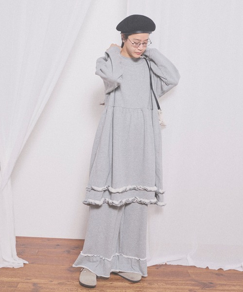 fig London(フィグロンドン)の「deco sweat pants(その他パンツ・レディース・ダークブラウン/グレー・FREE)」の18枚目の写真