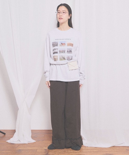 fig London(フィグロンドン)の「deco sweat pants(その他パンツ・レディース・ダークブラウン/グレー・FREE)」の6枚目の写真