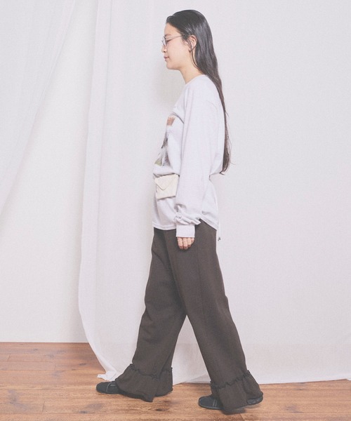 fig London(フィグロンドン)の「deco sweat pants(その他パンツ・レディース・ダークブラウン/グレー・FREE)」の17枚目の写真