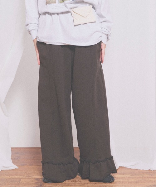 fig London(フィグロンドン)の「deco sweat pants(その他パンツ・レディース・ダークブラウン/グレー・FREE)」の13枚目の写真