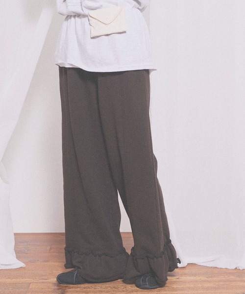 fig London(フィグロンドン)の「deco sweat pants(その他パンツ・レディース・ダークブラウン/グレー・FREE)」の15枚目の写真