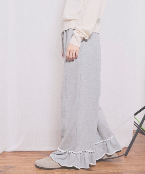 fig London(フィグロンドン)の「deco sweat pants(その他パンツ・レディース・ダークブラウン/グレー・FREE)」の10枚目の写真