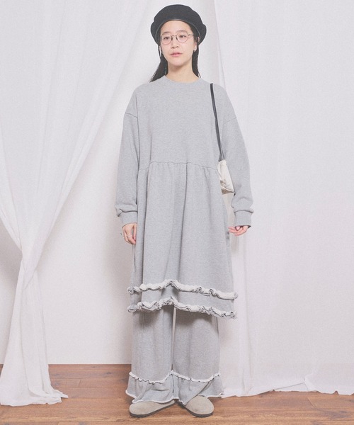 fig London(フィグロンドン)の「deco sweat pants(その他パンツ・レディース・ダークブラウン/グレー・FREE)」の5枚目の写真