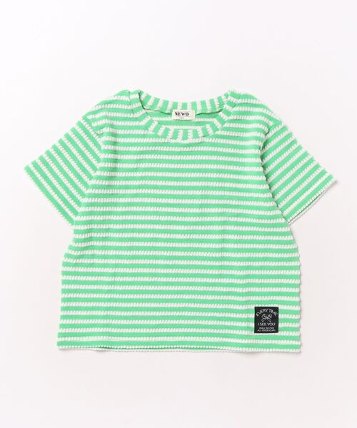 NEEDLE WORKS（ニードルワークス）の「ジャガードミニTシャツ（Tシャツ/カットソー・キッズ・グリーン/ブラック・140cm/150cm/130cm）」の2枚目の写真