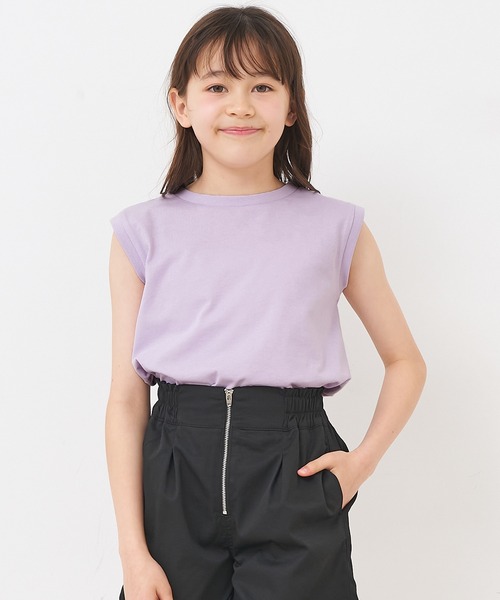 coca(coca)(コカ)の「キッズ クルーネックタンクトップ(タンクトップ・キッズ・アイボリー/チャコール/ライトグリーン/パープル・120/130/140/150)」の4枚目の写真