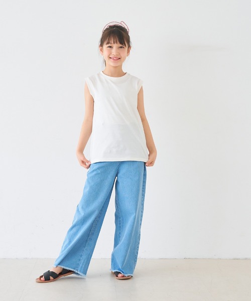 coca(coca)(コカ)の「キッズ クルーネックタンクトップ(タンクトップ・キッズ・アイボリー/チャコール/ライトグリーン/パープル・120/130/140/150)」の12枚目の写真