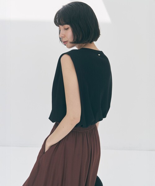 UNFILO(アンフィーロ)の「ドライタッチフライス ノースリーブ Tシャツ(Tシャツ/カットソー・レディース・ホワイト系/ダークブラウン系/ブラック系・X-LARGE)」の2枚目の写真
