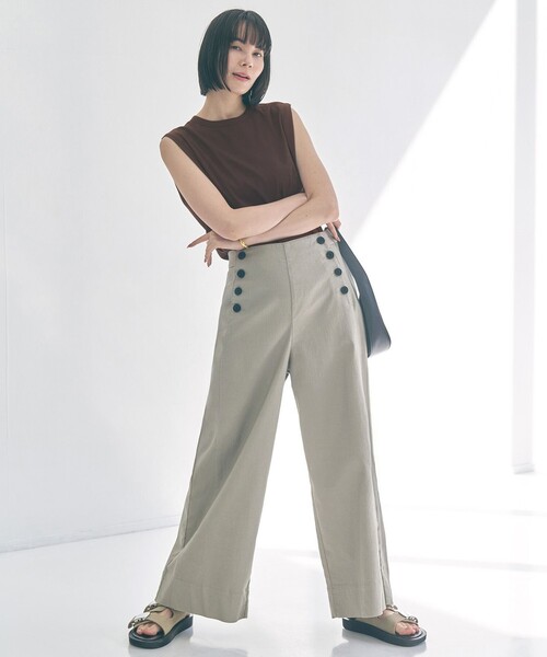 UNFILO(アンフィーロ)の「ドライタッチフライス ノースリーブ Tシャツ(Tシャツ/カットソー・レディース・ホワイト系/ダークブラウン系/ブラック系・X-LARGE)」の5枚目の写真
