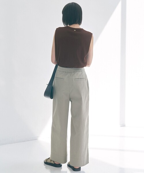 UNFILO(アンフィーロ)の「ドライタッチフライス ノースリーブ Tシャツ(Tシャツ/カットソー・レディース・ホワイト系/ダークブラウン系/ブラック系・X-LARGE)」の8枚目の写真