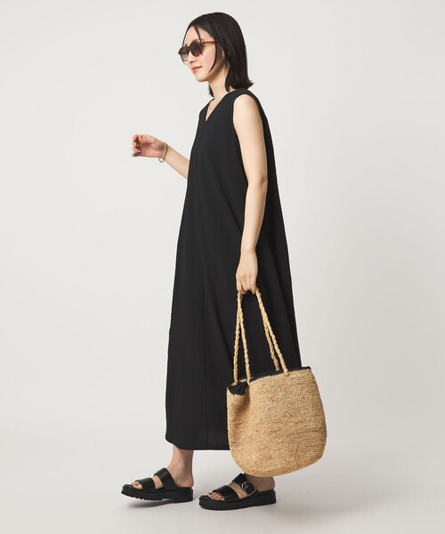 green label relaxing(グリーンレーベルリラクシング)の「【WEB限定】<at ease>カラミ ノースリーブ ワンピース(ワンピース・レディース・ブラック/ロイヤルブルー/ケリーグリーン・FREE)」の10枚目の写真