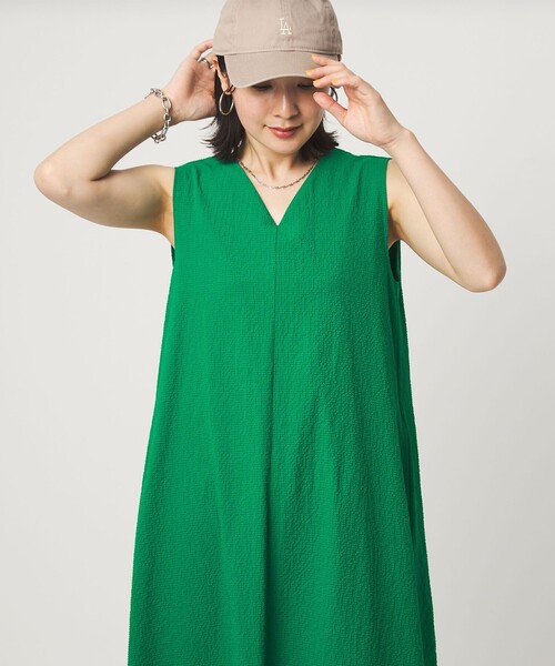 green label relaxing(グリーンレーベルリラクシング)の「【WEB限定】<at ease>カラミ ノースリーブ ワンピース(ワンピース・レディース・ブラック/ロイヤルブルー/ケリーグリーン・FREE)」の11枚目の写真