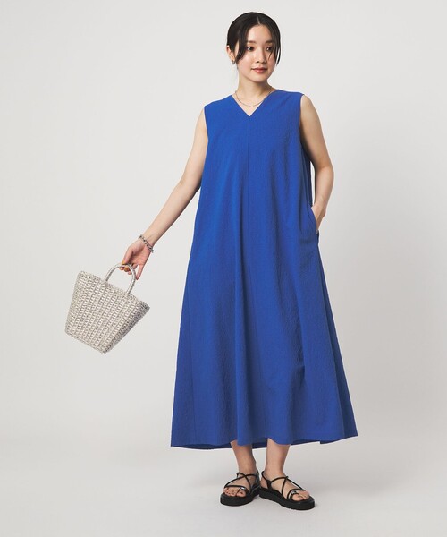 green label relaxing(グリーンレーベルリラクシング)の「【WEB限定】<at ease>カラミ ノースリーブ ワンピース(ワンピース・レディース・ブラック/ロイヤルブルー/ケリーグリーン・FREE)」の22枚目の写真