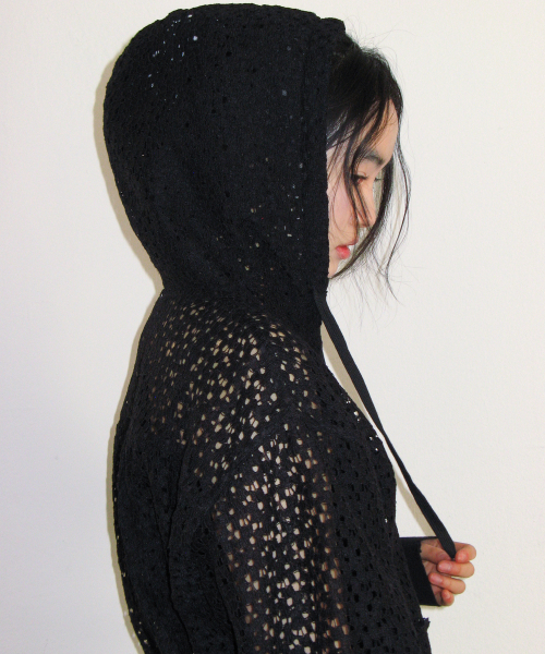 AMESWORLDWIDE（アメスワールドワイド）の「LACE HOODIE ZIP-UP BLACK（パーカー・レディース・その他・FREE）」の9枚目の写真