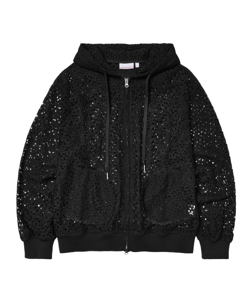 AMESWORLDWIDE（アメスワールドワイド）の「LACE HOODIE ZIP-UP BLACK（パーカー・レディース・その他・FREE）」の10枚目の写真