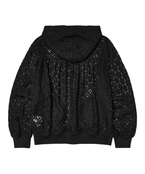 AMESWORLDWIDE（アメスワールドワイド）の「LACE HOODIE ZIP-UP BLACK（パーカー・レディース・その他・FREE）」の11枚目の写真
