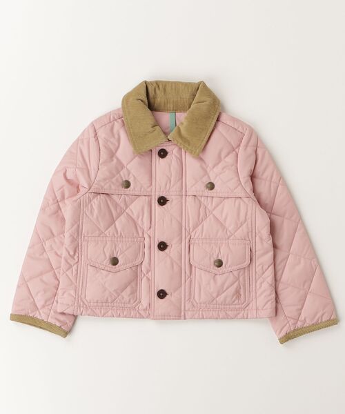 POLO RALPH LAUREN CHILDRENSWEAR（ポロ ラルフ ローレン チルドレンズウェア）の「コーデュロイトリム キルテッド バーン ジャケット（その他アウター・キッズ・ピンク・4/6/3）」の4枚目の写真