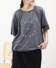EGLANTINE 接触冷感+UVカット ナイロンロゴプルオーバー 半袖