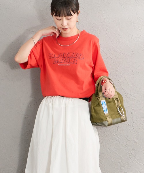 THE SHINZONE（ザ　シンゾーン）の「[THE SHINZONE/ザ シンゾーン] SLADOLED PARLOR プリントTシャツ（Tシャツ/カットソー・レディース・ネイビー/ホワイト/オレンジ・0）」の19枚目の写真