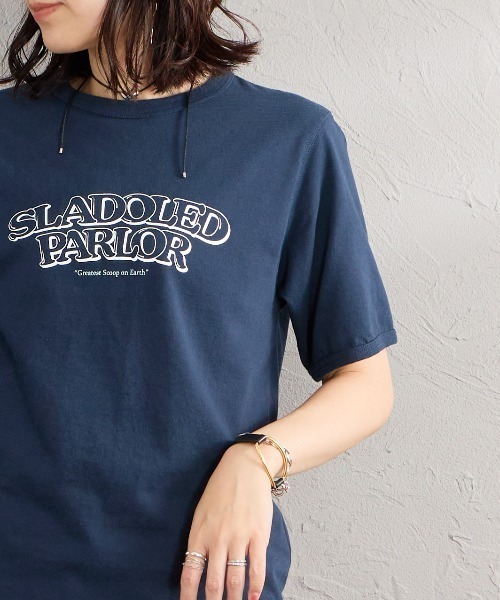 THE SHINZONE（ザ　シンゾーン）の「[THE SHINZONE/ザ シンゾーン] SLADOLED PARLOR プリントTシャツ（Tシャツ/カットソー・レディース・ネイビー/ホワイト/オレンジ・0）」の16枚目の写真