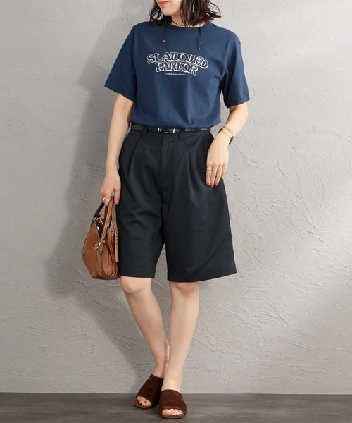 THE SHINZONE（ザ　シンゾーン）の「[THE SHINZONE/ザ シンゾーン] SLADOLED PARLOR プリントTシャツ（Tシャツ/カットソー・レディース・ネイビー/ホワイト/オレンジ・0）」の11枚目の写真