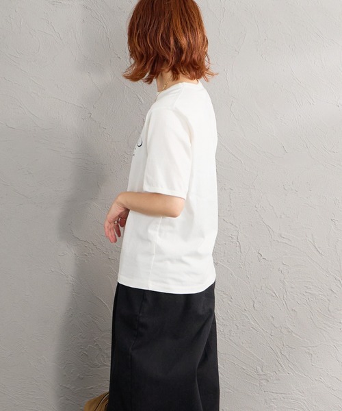 THE SHINZONE（ザ　シンゾーン）の「[THE SHINZONE/ザ シンゾーン] SLADOLED PARLOR プリントTシャツ（Tシャツ/カットソー・レディース・ネイビー/ホワイト/オレンジ・0）」の5枚目の写真
