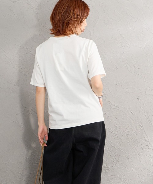 THE SHINZONE（ザ　シンゾーン）の「[THE SHINZONE/ザ シンゾーン] SLADOLED PARLOR プリントTシャツ（Tシャツ/カットソー・レディース・ネイビー/ホワイト/オレンジ・0）」の6枚目の写真
