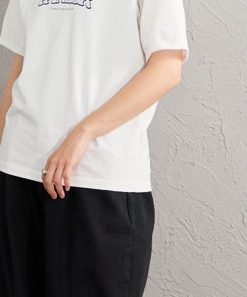THE SHINZONE（ザ　シンゾーン）の「[THE SHINZONE/ザ シンゾーン] SLADOLED PARLOR プリントTシャツ（Tシャツ/カットソー・レディース・ネイビー/ホワイト/オレンジ・0）」の8枚目の写真