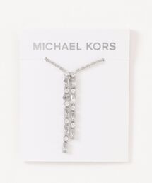 MICHAEL KORS | パヴェ バゲット シルバートーン ドロップ ネックレス(ネックレス)