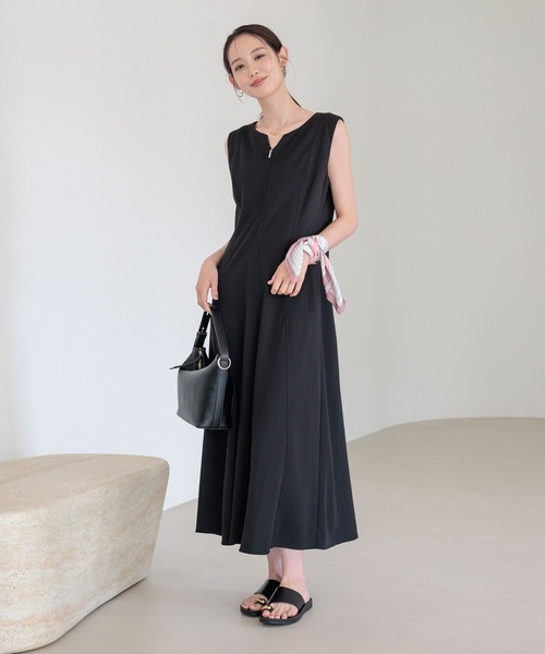 Andemiu(アンデミュウ)の「フロントZIPカットワンピース861055(ワンピース・レディース・ブラック/チャコールグレー/モカ・FREE)」の15枚目の写真