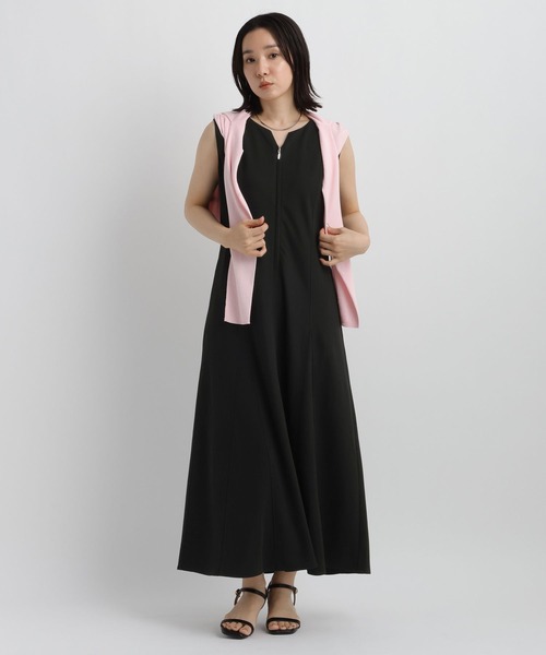 Andemiu(アンデミュウ)の「フロントZIPカットワンピース861055(ワンピース・レディース・ブラック/チャコールグレー/モカ・FREE)」の16枚目の写真