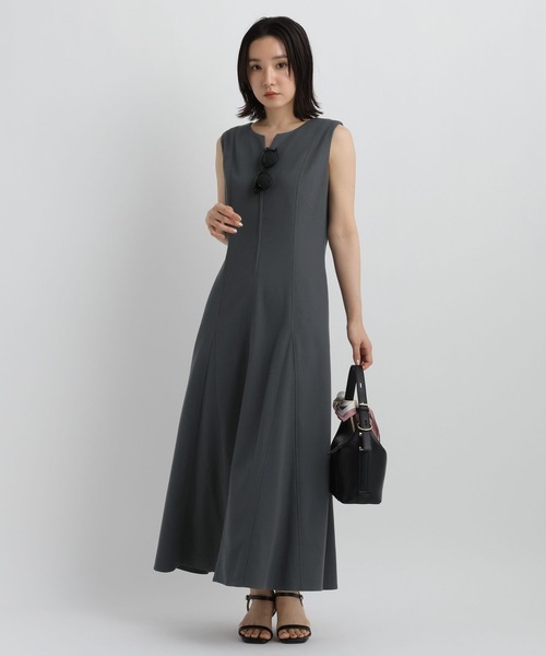Andemiu(アンデミュウ)の「フロントZIPカットワンピース861055(ワンピース・レディース・ブラック/チャコールグレー/モカ・FREE)」の18枚目の写真